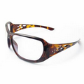 Rose Ladies Tortoise Shell Safety Glasses with Clear Lens